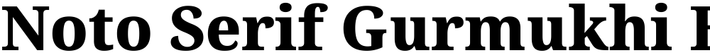 Noto Serif Gurmukhi ExtraBold