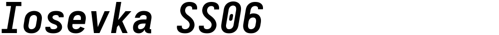 Iosevka SS06