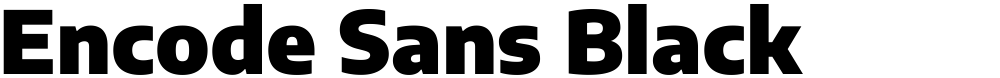 Encode Sans Black