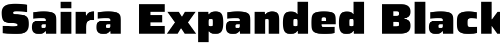 Saira Expanded Black