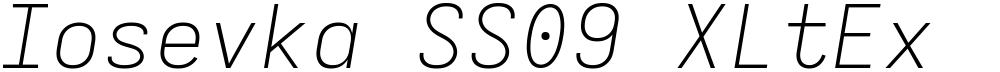 Iosevka SS09 XLtEx