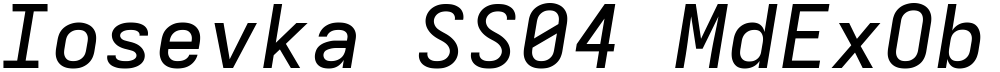 Iosevka SS04 MdExObl