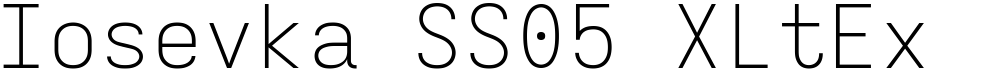 Iosevka SS05 XLtEx