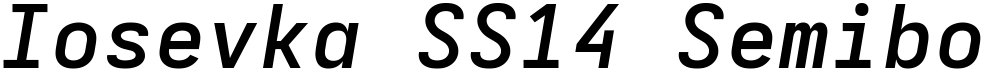 Iosevka SS14 Semibold Extended