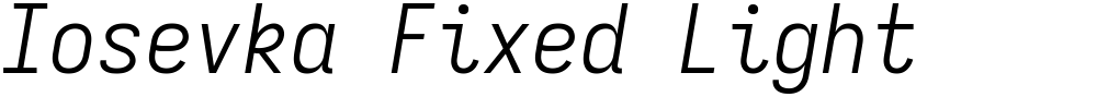 Iosevka Fixed Light