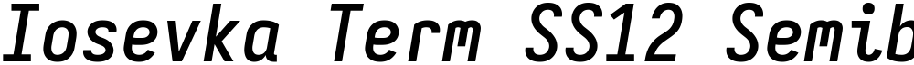 Iosevka Term SS12 Semibold