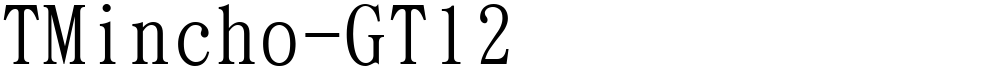 TMincho-GT12