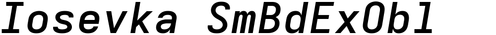 Iosevka SmBdExObl