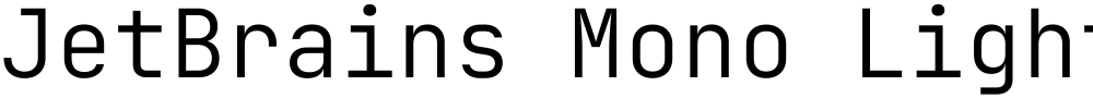 JetBrains Mono Light