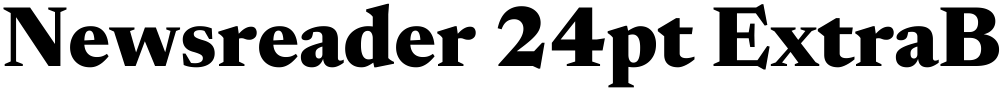 Newsreader 24pt ExtraBold