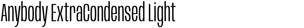 Anybody ExtraCondensed Light