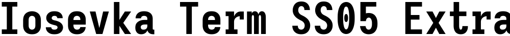 Iosevka Term SS05 Extrabold