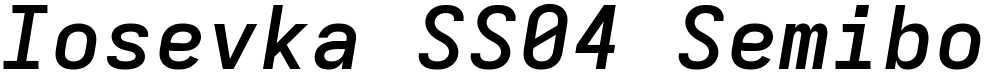 Iosevka SS04 Semibold Extended