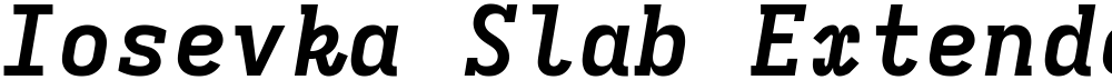 Iosevka Slab Extended