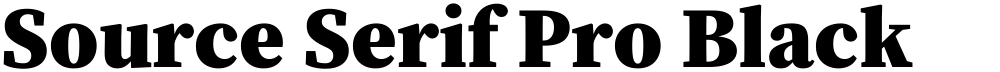 Source Serif Pro Black