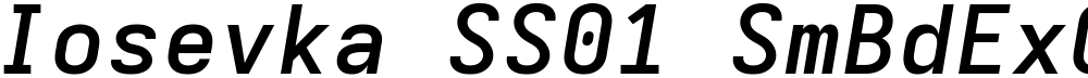 Iosevka SS01 SmBdExObl
