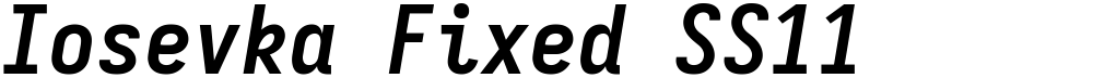 Iosevka Fixed SS11