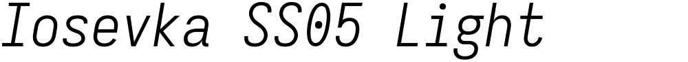Iosevka SS05 Light