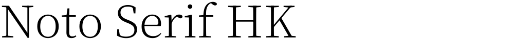 Noto Serif HK