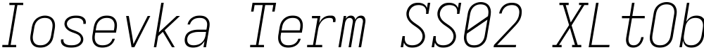 Iosevka Term SS02 XLtObl