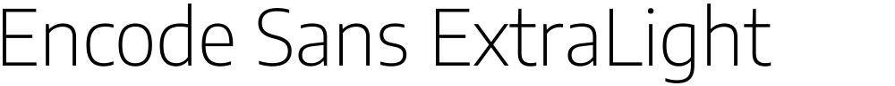 Encode Sans ExtraLight