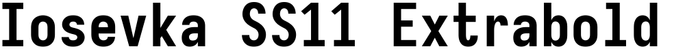Iosevka SS11 Extrabold