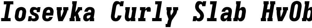 Iosevka Curly Slab HvObl