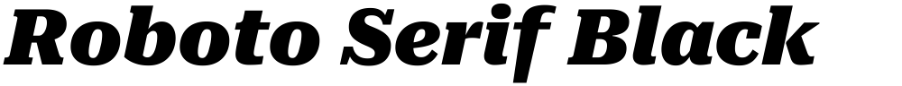 Roboto Serif Black