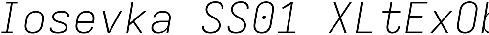 Iosevka SS01 XLtExObl