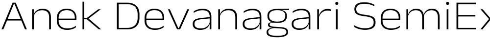 Anek Devanagari SemiExpanded ExtraLight