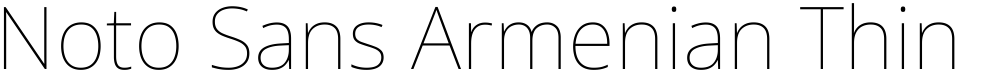 Noto Sans Armenian Thin