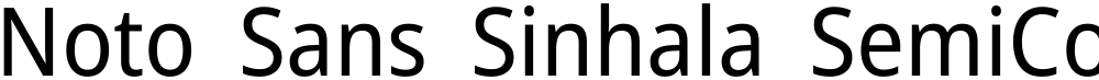 Noto Sans Sinhala SemiCondensed