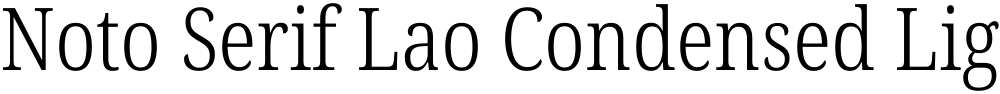 Noto Serif Lao Condensed Light