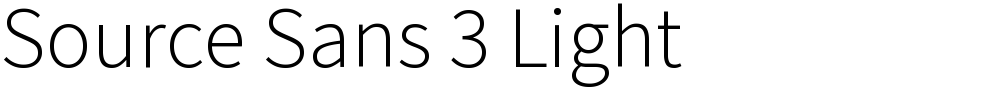 Source Sans 3 Light