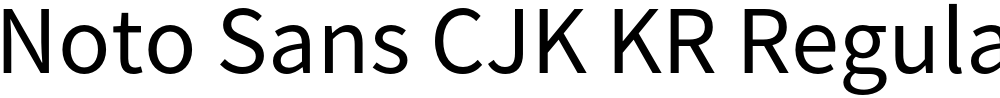 Noto Sans CJK KR Regular