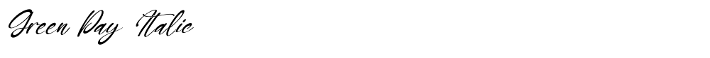 Green Day Italic