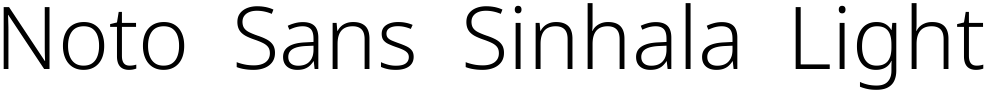 Noto Sans Sinhala Light