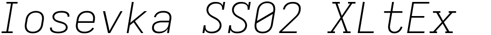 Iosevka SS02 XLtEx