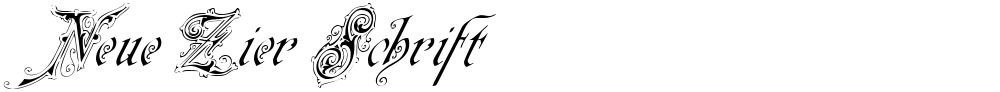 Neue Zier Schrift