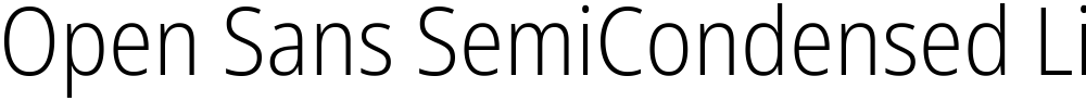 Open Sans SemiCondensed Light