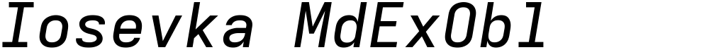 Iosevka MdExObl
