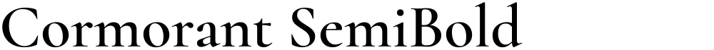 Cormorant SemiBold