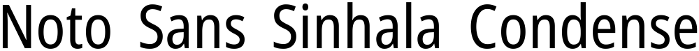 Noto Sans Sinhala Condensed