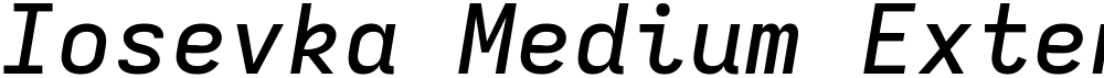 Iosevka Medium Extended