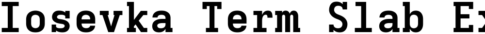 Iosevka Term Slab Extended
