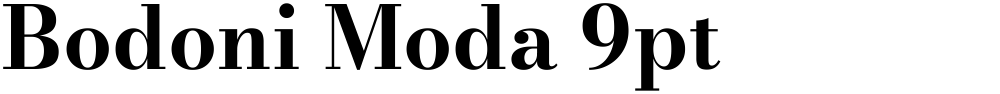 Bodoni Moda 9pt