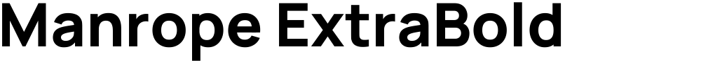 Manrope ExtraBold