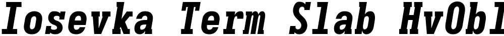 Iosevka Term Slab HvObl