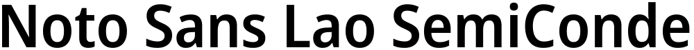 Noto Sans Lao SemiCondensed SemiBold