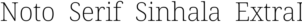 Noto Serif Sinhala ExtraLight